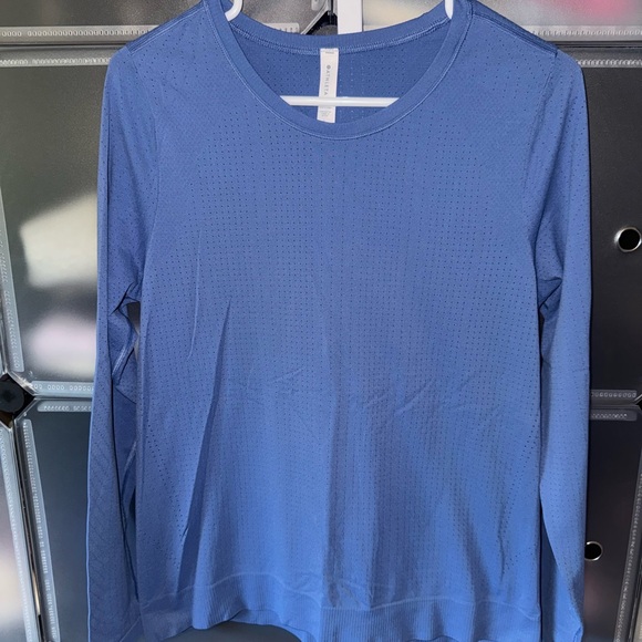 Athleta In Motion Seamless Long Sleeve Top in Blue Women’s L - Picture 5 of 14